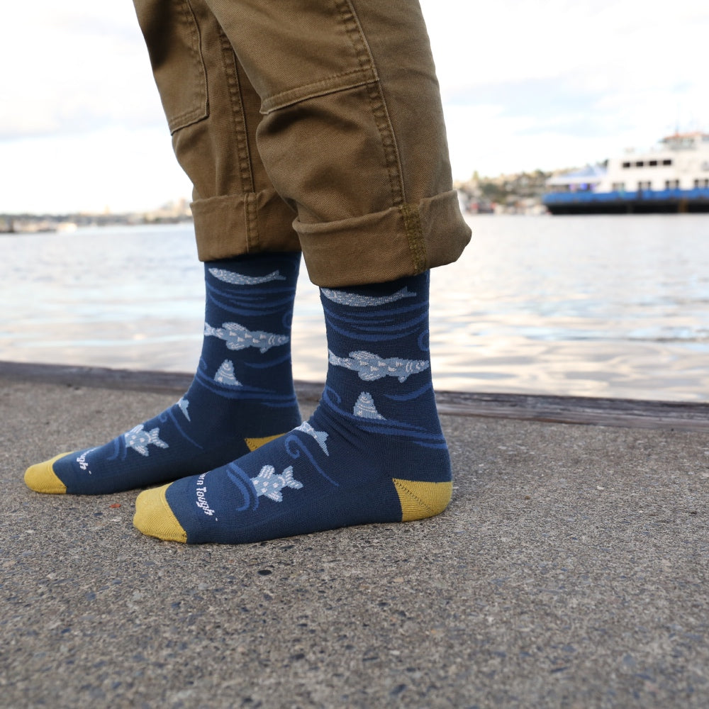 Putting Alaskan Fish on Vermont Socks