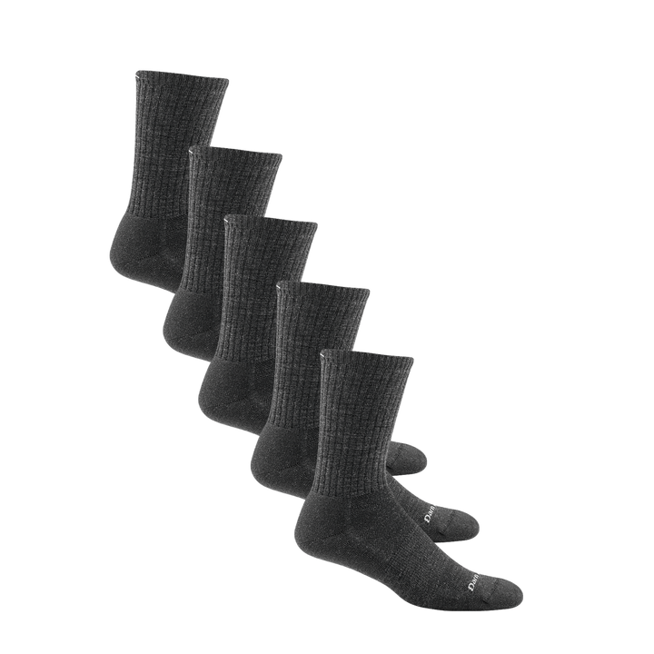 Bundle image of 5 pairs of the standard cushioned crew in Charcoal
