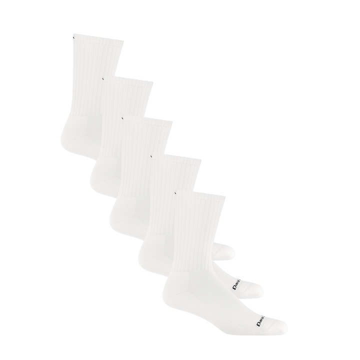 Bundle image of 5 pairs of the standard cushioned crew in White