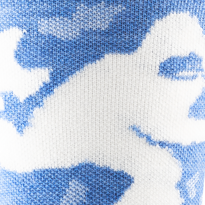 Call out detail image of the of the 1824 Midnight front image of the running Yeti