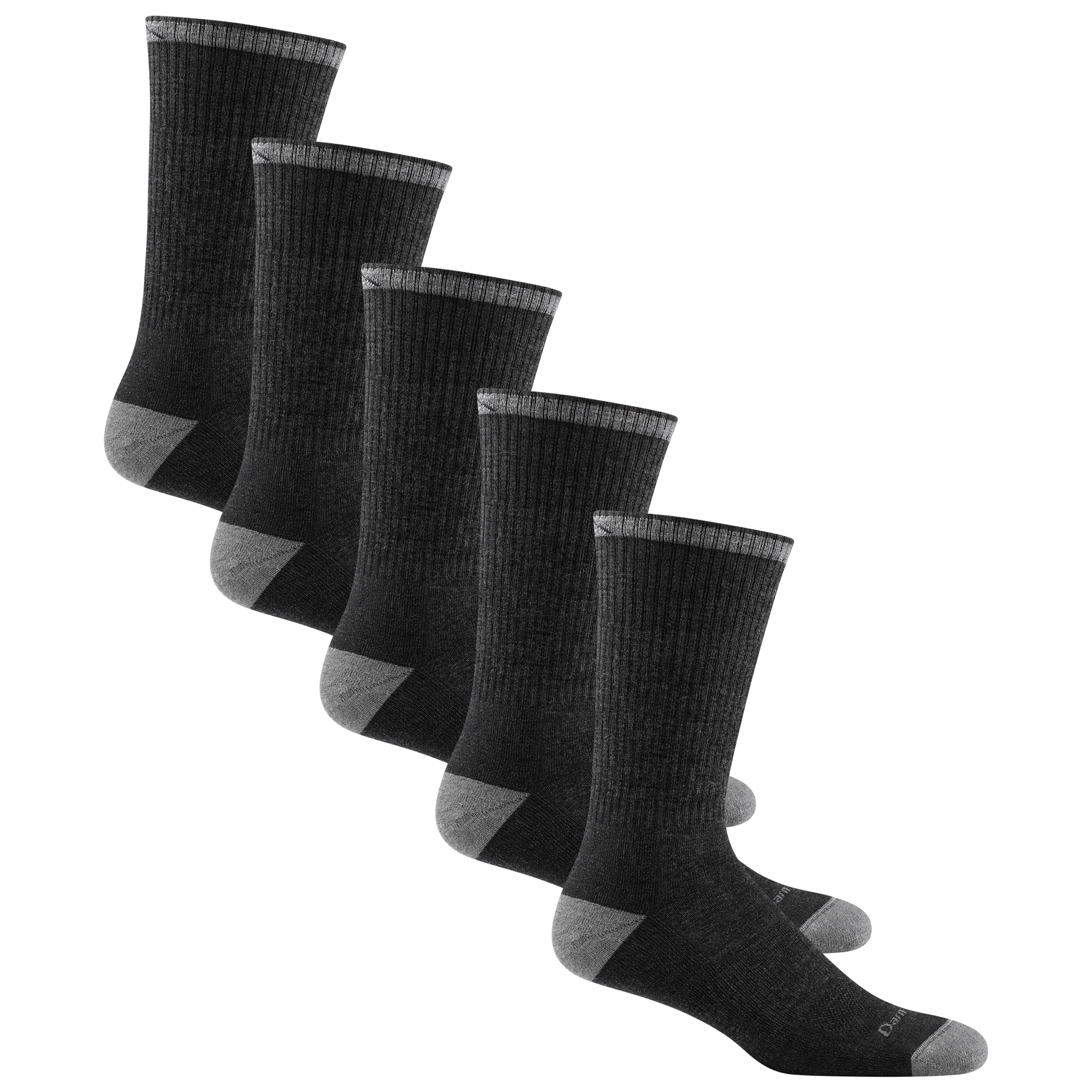 5 pack bundle shot of 2001 Men's John Henry Work sock in Gravel colorway