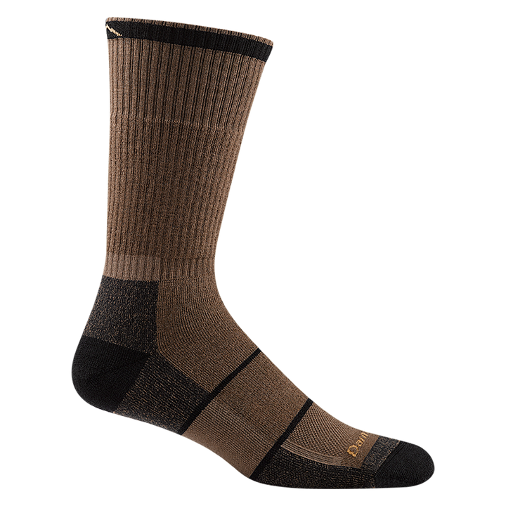 2009 men's william jarvis boot work sock in color timber brown with black accents and two black stripes on forefoot