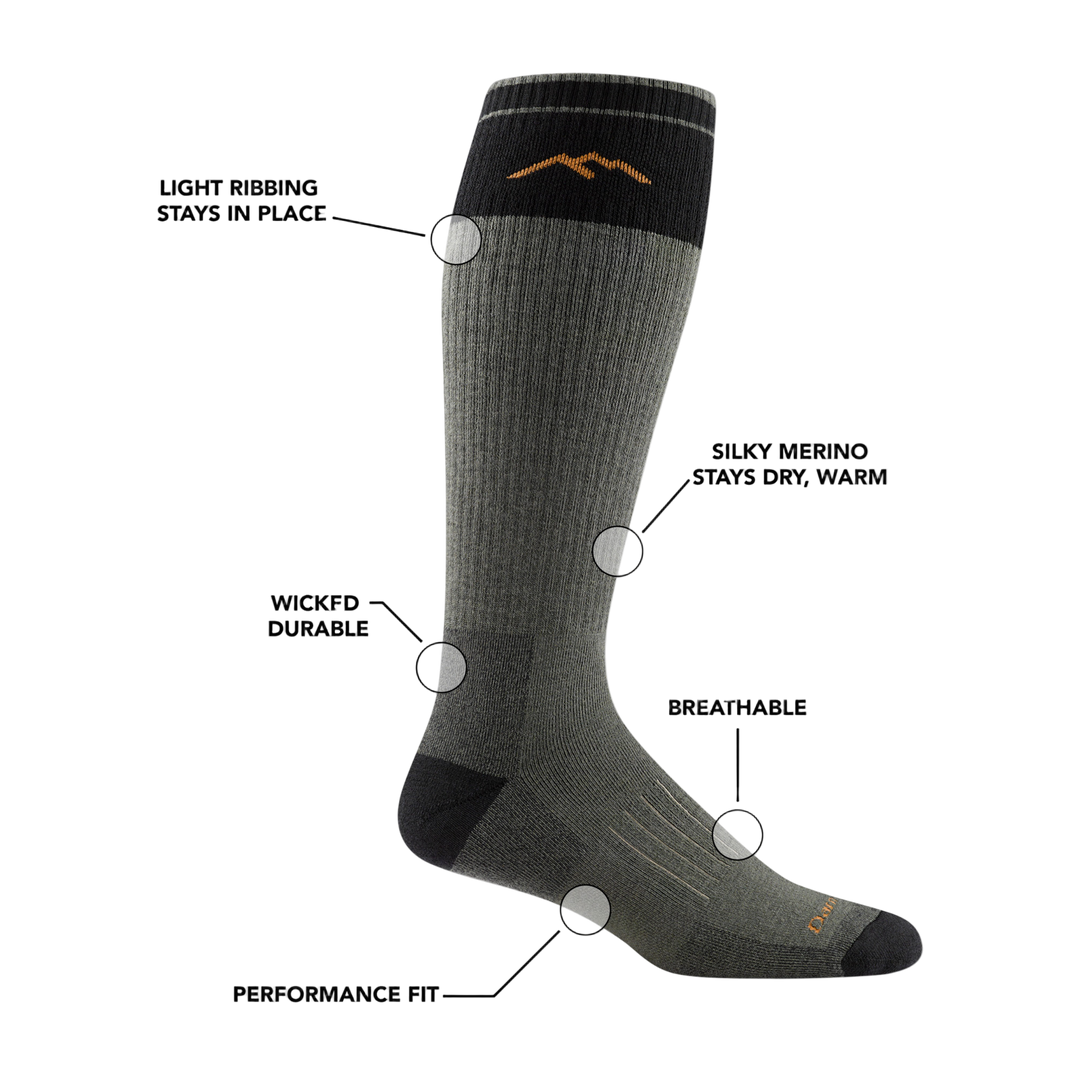 2013 Hunt OTC features, light ribbing that stays in place, and breathable durable merino wool with performance fit.