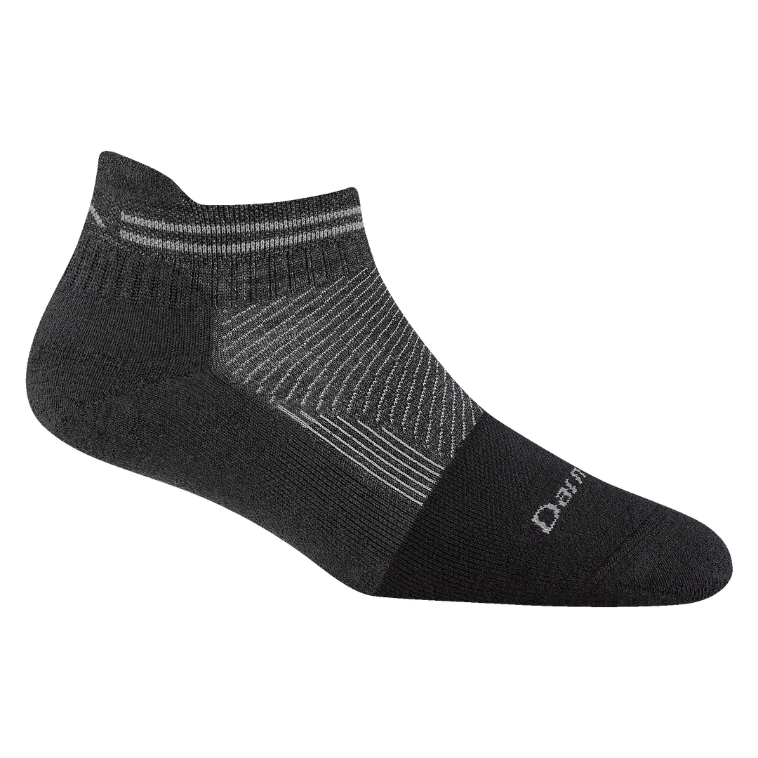2210 Womens Steely no show tab work sock in gravel featuring black full cushion toe with dark gray body