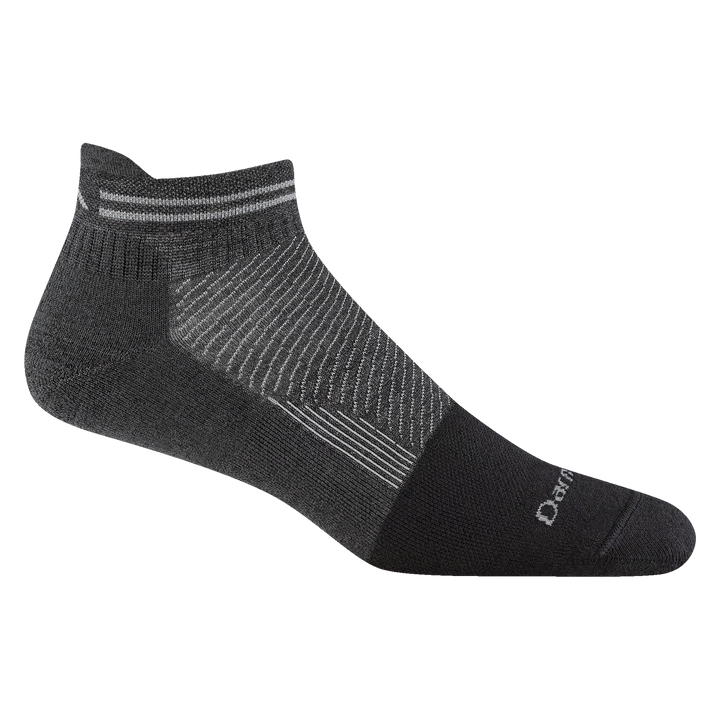 2211 mens Steely no show tab work sock in gravel featuring black full cushion toe with dark gray body