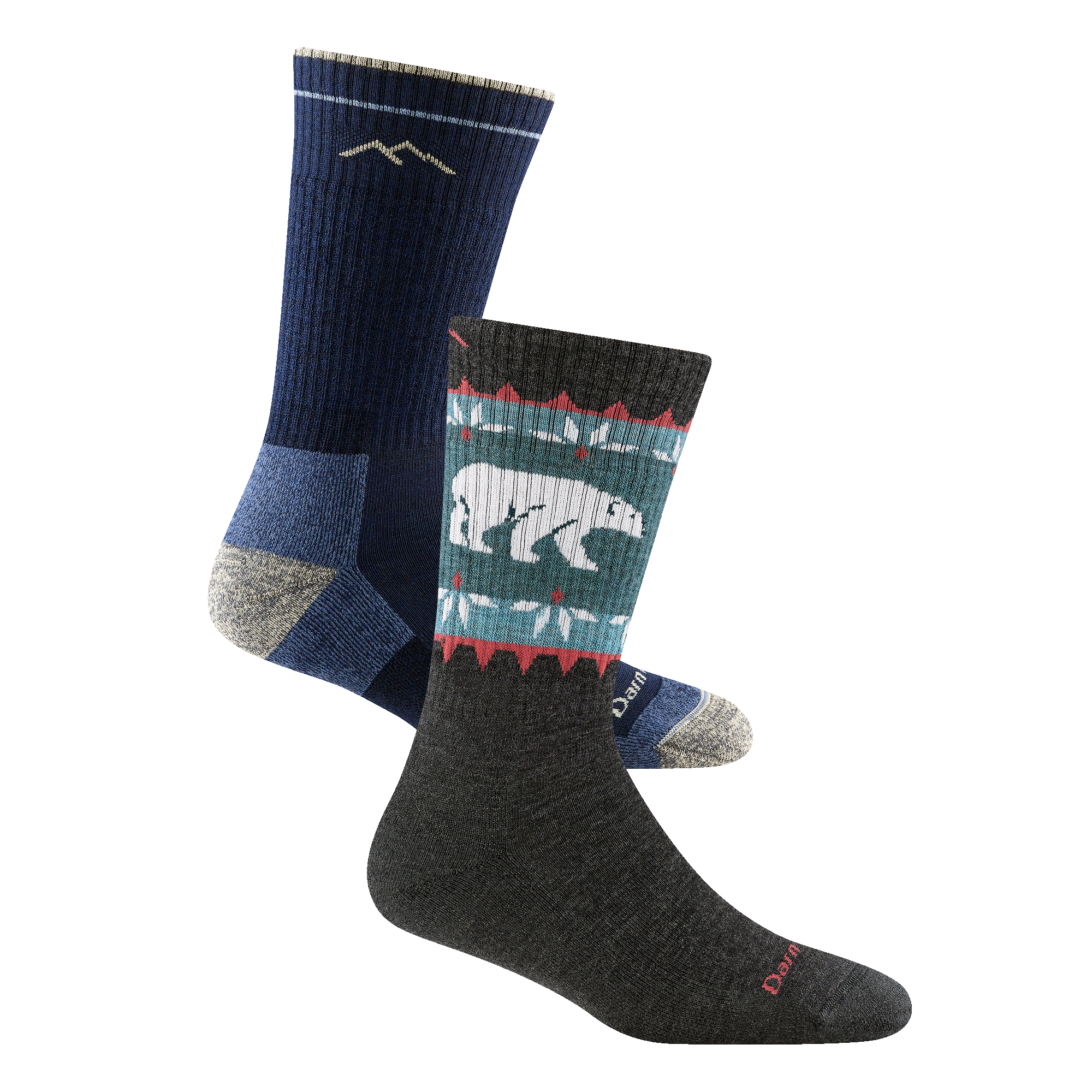 Bundle image of the 1907 hiker in eclipse and the 5017 vanna grizzle in Charcoal