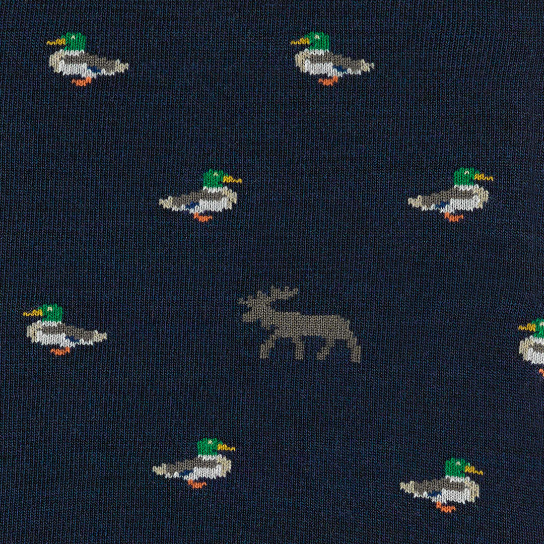 Call out detail image of the of the 6094 eclipse front image of ducks and a moose 