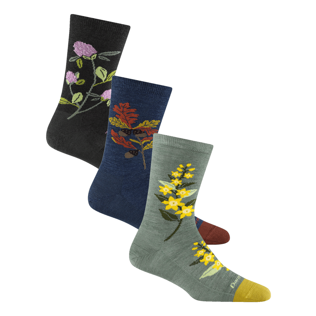 bundle image of 3 pairs of 6104 seafoam , denim and charcoal