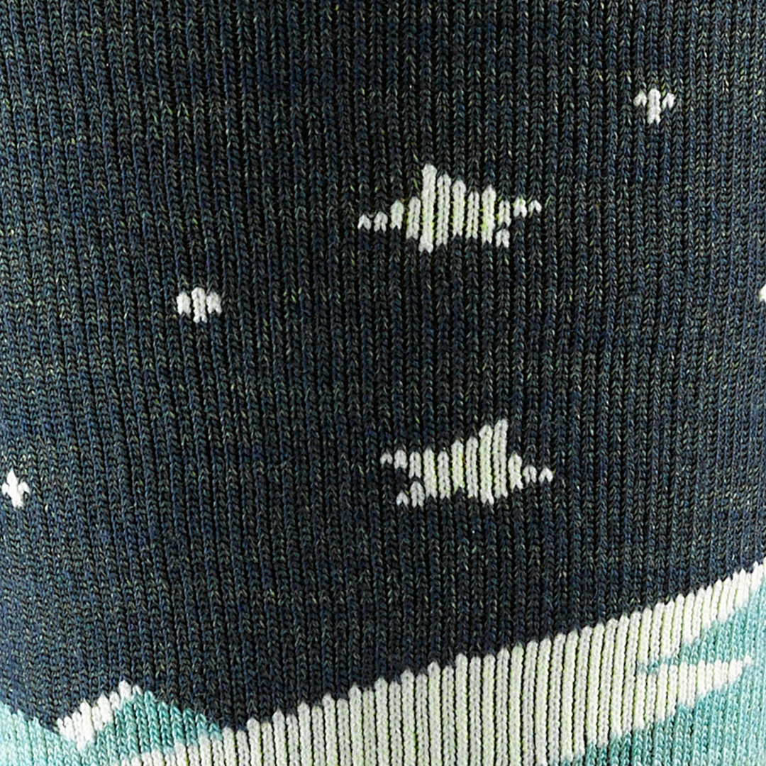 Call out detail image of the of the 8036 aqua front image of starry sky 