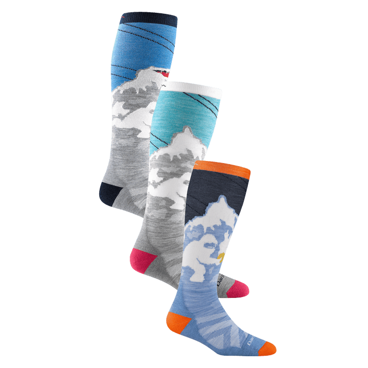 Thee pack bundle image one of the men's heady yeti women of the women's yeti and one of the little yeti