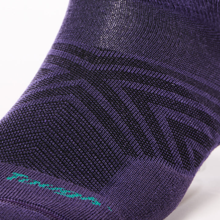 close up image of mesh forefoot on mens 1039 Run No Show Tab Ultra-Lightweight with Cushion in grape