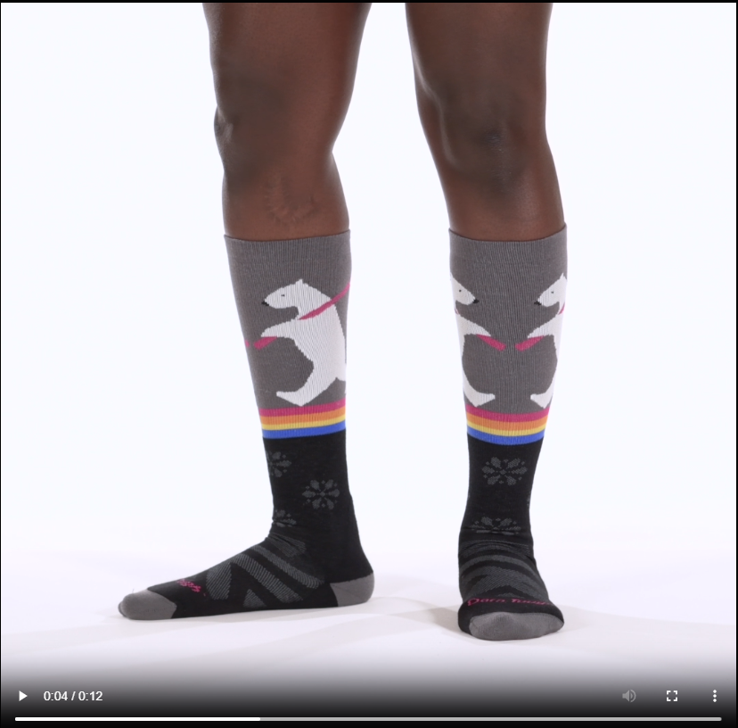 Model walking in the 8041 due north over the calf in black