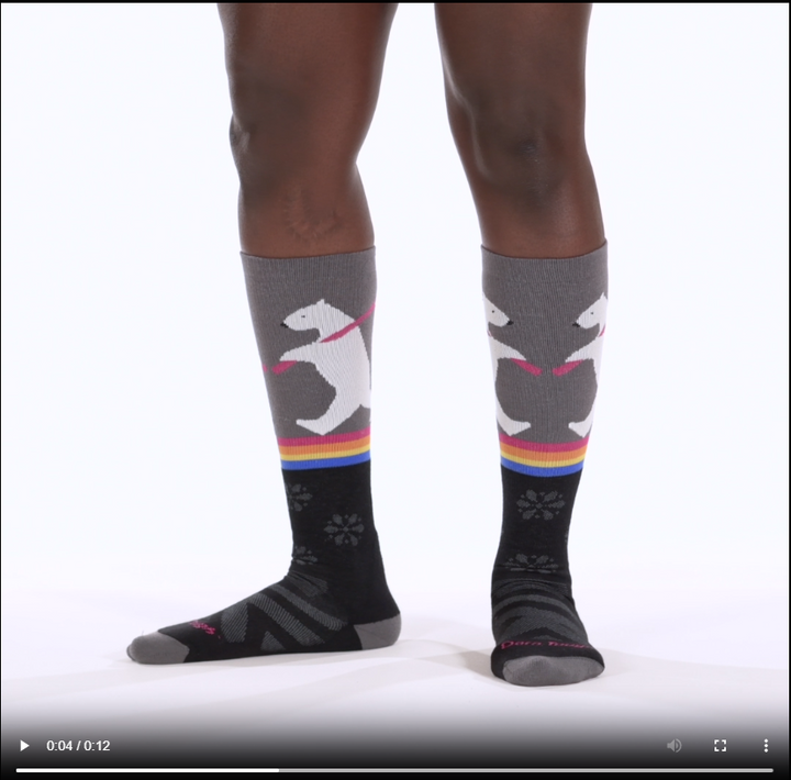 Model walking in the 8041 due north over the calf in black