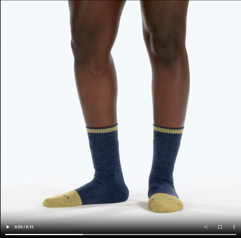 Model walking in the 2015 steely boot in indigo